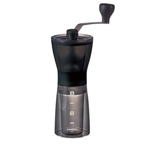 - Hario | Transparent Black Mini Mill Plus | Compact & Adjustable Hand Coffee Grinder -