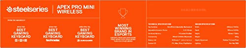 - SteelSeries Apex Pro | Mini Wireless HyperMagnetic Gaming Keyboard | World's Fastest Keyboard -