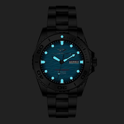 - Nation of Souls Silver and Orange Ocean Explorer | Men's Automatic Analogue Watch -