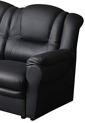 - Sofas and More | BIG CORNER SOFA | TEXAS BLACK SUITE FAUX -
