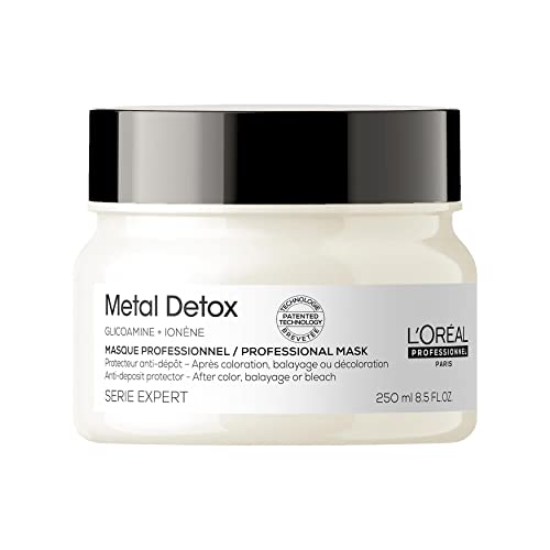 - L’Oréal Professionnel | Metal Detox Hair Mask, for Smooth, Strong & Shiny Looking Hair -