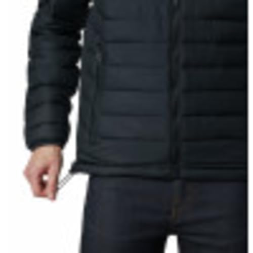 Columbia Men's Powder Lite Hooded Jacket Hooded Puffer Jacket, BLACK, Size L