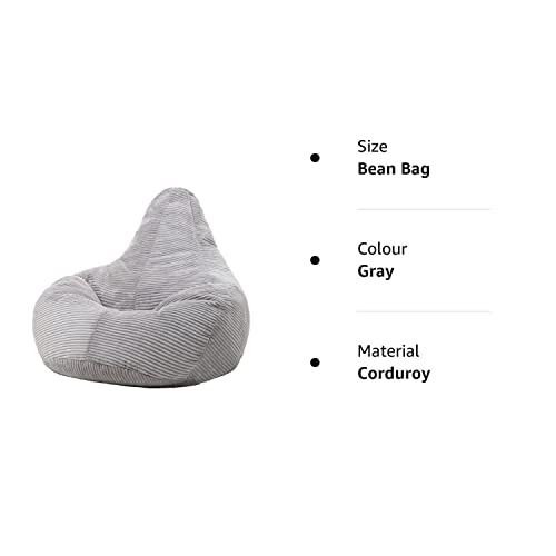 - icon Dalton Cord Recliner Bean Bag Chair | Large Lounge Chair | Gaming Bean Bag -