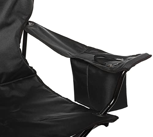 Amazon Basics Camping Chair with Cooler, Black (Padded) - XL