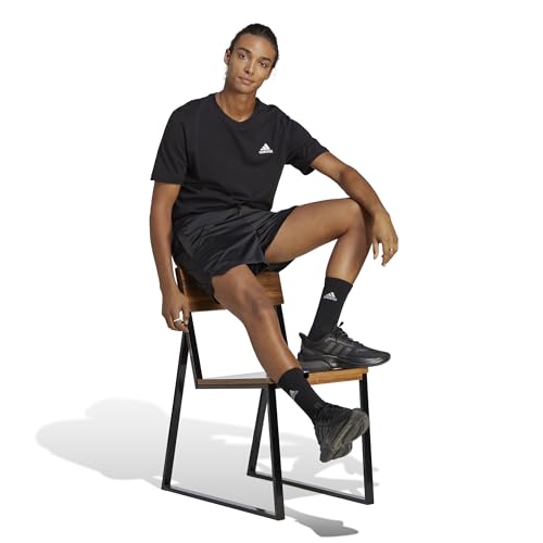 adidas Men's Essentials Single Short Sleeve T-Shirt, Black, S