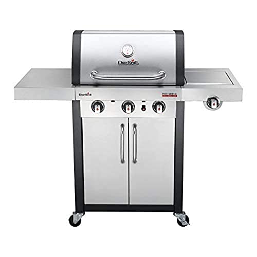 Char-Broil 140736 Professional Series 3400 S - 3 Burner Gas Barbecue Grill with TRU-Infrared™ technology and Side-Burner, Stainless Steel Finish
