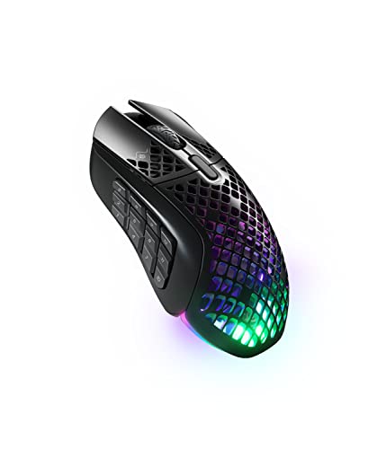 - SteelSeries Aerox 9 Wireless | Holey RGB Gaming Mouse | Ultra-lightweight Water Resistant Design -