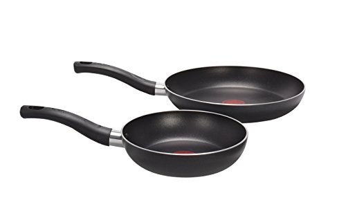 - Tefal | Taste Twin Pack | Aluminium Frying Pans | Pan Set | Pans 20 cm and 28 cm diameter | Non-Stick | Black | Pack of 2 -