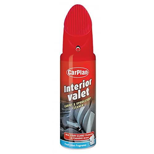 CarPlan Interior Valet Carpet and Upholstery Cleaner - Stain Guard, 400 ml, Black