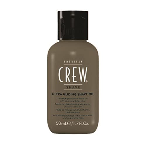 American Crew Ultra Gliding Shave Oil, Nourishes & Softens Beard Hair (50ml) Irritation Preventing Formula, Grooming for Men