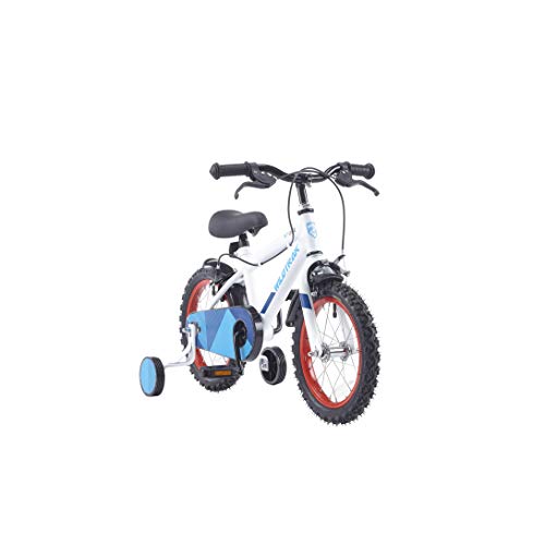 - Wildtrak - 14 Inch Bike for Children 3-5 Years Old with Training Wheels - White and Blue