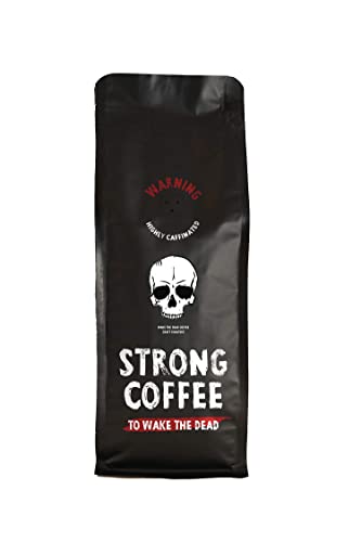 - Strong Coffee to Wake the Dead - 500g Ground Coffee | Intense Body and Full Flavour | High Caffeine | Natural Strong Coffee -