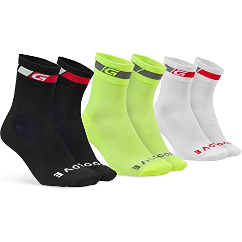 - GripGrab Classic Regular Cut Single & Multipack Summer Cycling Socks -