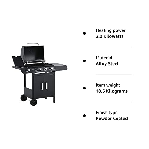 - Outsunny Gas Burner Barbecue | Grill 3+1 Burner -