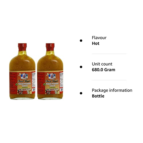 Aunt May's Hot Bajan Pepper Sauce 340g (Pack of 2)
