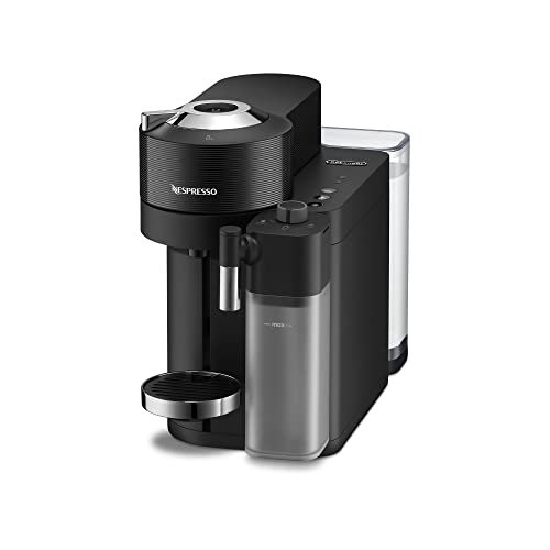 De'Longhi Nespresso Vertuo Lattissima ENV300.B, Automatic Coffee Machine with Automatic Milk Frother, Single-Serve Capsule Coffee Machine, 5 Cup Sizes, 1500W, Matt Black & Glossy