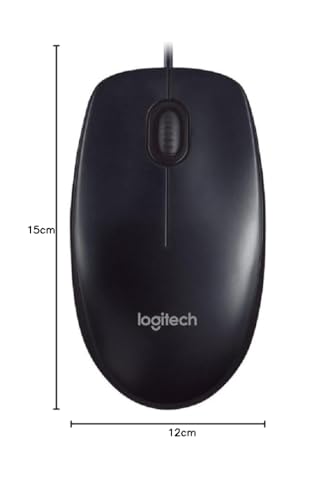 - Logitech M90 Wired USB Mouse | 1000 DPI Optical Tracking | Ambidextrous PC / Mac / Laptop -