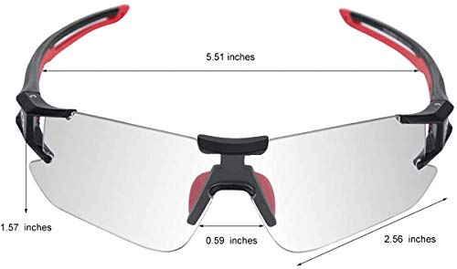 - ROCKBROS Cycling Photochromic Sunglasses | UV400 Protection | Transparent Rimless -