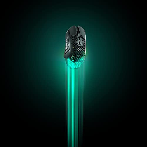 - SteelSeries Aerox 9 Wireless | Holey RGB Gaming Mouse | Ultra-lightweight Water Resistant Design -