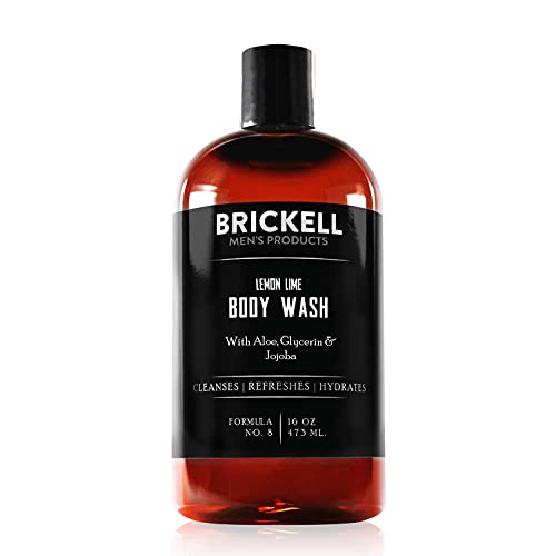 Brickell Men's Invigorating Body Wash for Men, Natural and Organic Deep Cleaning Shower Gel with Aloe Glycerin, and Jojoba Oil, Sulfate Free
