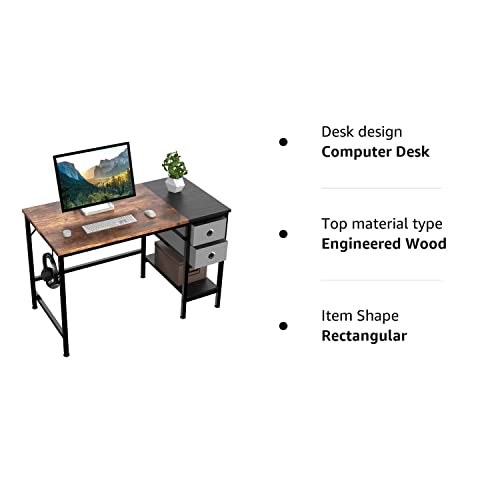 - HOMIDEC Computer Desk | Office Work Desk | Writing Desk Desks for Bedroom, Home, Office -