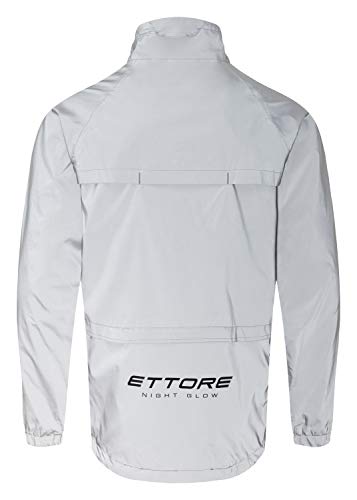 - Ettore Mens Cycling Jacket | Waterproof Breathable High Visibility Reflective Silver -