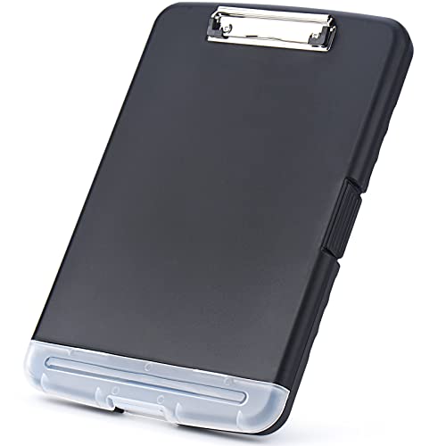 - ZCZN Plastic Clipboard with Storage, A4 Clipboard Folder with Separate Pen Holder