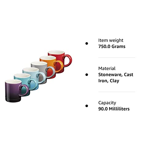Cooks Professional 4 Piece Espresso Cup Set | Made from Durable Stoneware | Multi
