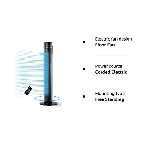 - PureMate Tower Fan | 43" Oscillating Tower Fan | Air Purifier & Aroma Function 8-Hour Timer -