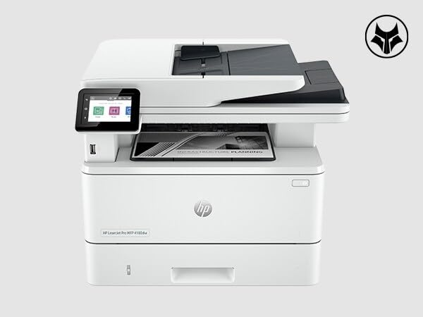 - HP Laserjet Pro MFP 4102dw Laser Printer | Black and White | Printer for Small Medium Business | Print, Copy, Scan, ADF | 2-Sided Printing | Dual-Band Wi-Fi, Ethernet | Instant Ink for Toner Available -