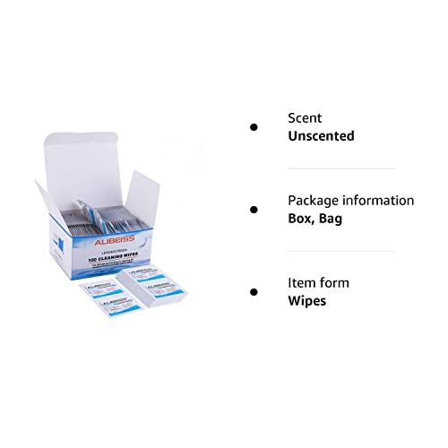 ALIBEISS Pre-Moistened Screen Wipes Computer Screen Cleaner for Eyeglasses, Tablets, Camera Lenses, Keyboards,Phone and Other Delicate Surfaces-Pack of 100