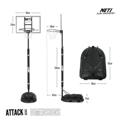 - NET1 Attack Youth Portable Basketball Hoop -