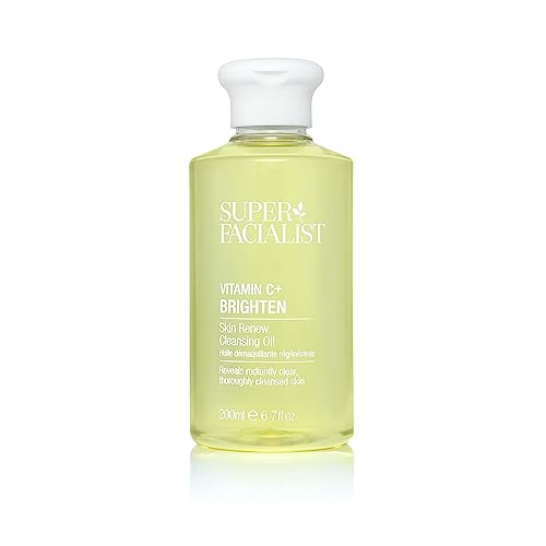 - Super Facialist | Vitamin C + Brighten Skin Renew Cleansing Oil | Face Cleanser for Dissolving Makeup -