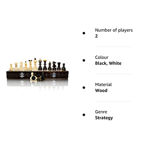 - Stunning PEARL XL Large Wooden Chess Set | 42cm / 16in -
