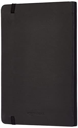 Amazon Basics Classic Notebook, Large, Ruled, Black