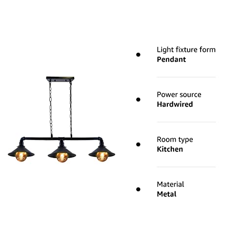 - LEDSone Industrial 3 Way Vintage Retro Style Steampunk Pipe Light Bar -