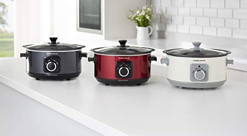 - Morphy Richards 3.5L Sear & Stew Slow Cooker | Shatter Resistant Aluminium Pot | 3 Heat Settings -