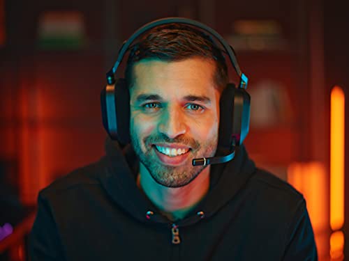 CORSAIR HS80 RGB Over Ear WIRELESS Multiplatform Gaming Headset – Dolby Atmos – Omni-Directional Microphone – iCUE Compatible – PC, Mac, PS5, PS4 – Carbon