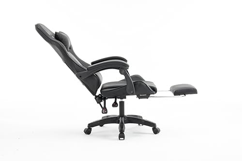 - Millhouse Gaming Racing Desk Chair | Adjustable Computer Office Chair | Lumbar with Footrest and Head Pillow -