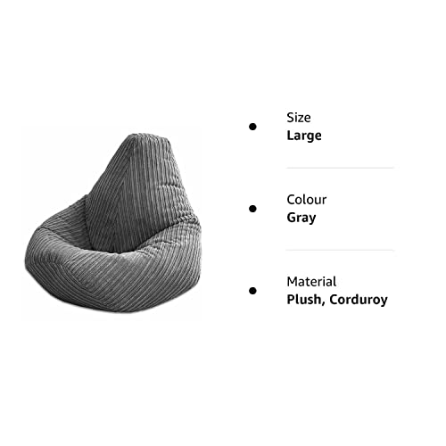 - Jumbo Cord Beanbag Chair | Large Bean Bags in Plush High back Beanbags -