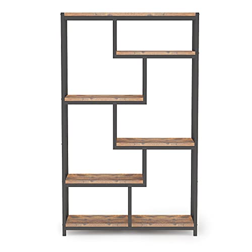- Tribesigns Bookcase Bookshelf | Industrial | 5 Tier | Free Standing Shelving Display Storage Unit -