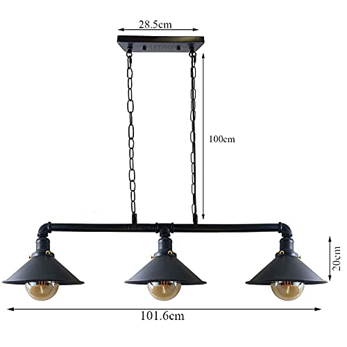 - LEDSone Industrial 3 Way Vintage Retro Style Steampunk Pipe Light Bar -
