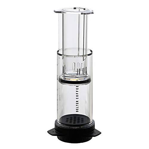 Delter Coffee Press - Coffee Maker 400ml (Transparent/Clear) Filter Espresso Coffee Maker