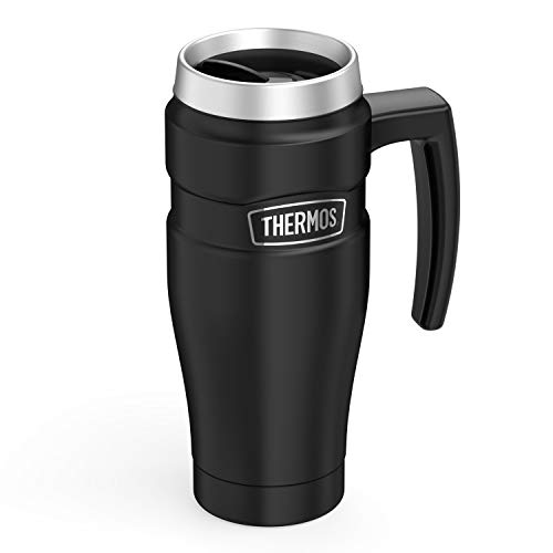 - Thermos Stainless King Travel Mug | Matt Black | 470 ml -