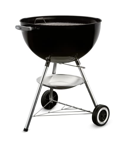 - Weber Classic Kettle Charcoal Grill Barbecue, 57cm | BBQ Grill with Lid Cover, Lid Thermometer, Stand & Wheels |