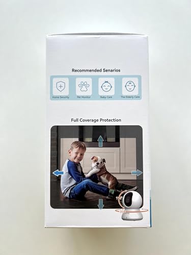 blurams Pet Camera 2K, Indoor Camera, Dog Camera, 360° Home Security Camera, WiFi Baby Monitor, Night Vision, Motion Tracking, 2-Way Talk, Cloud&SD, APP Control, Works with Alexa(2.4GHz Only)
