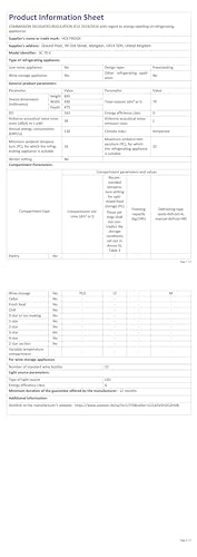 - HCK 70L Wine Cooler with Glass Door 24 Bottles | Freestanding Undercounter Fridge | Quiet Wine Fridges Beer Drinks Cabinet -