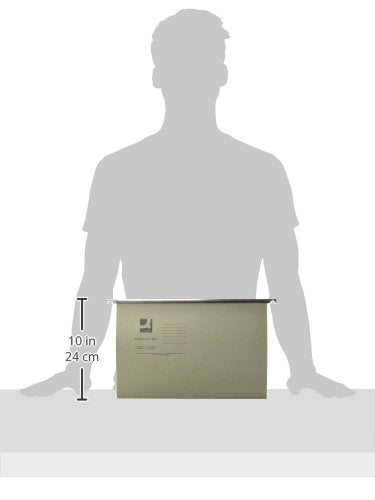 - Q-Connect Foolscap Tabbed Suspension Files | (Pack of 50) KF21001 | Green -