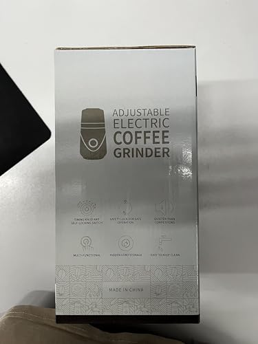 - TWOMEOW | Coffee Grinder | Adjustable Electric Spice Grinder |  Removable Grinding Cup | 80g -