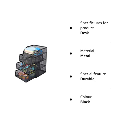 - EasyPAG Mesh 3 Tier Small Drawer Storage Desk Tidy | Desktop Organiser -
